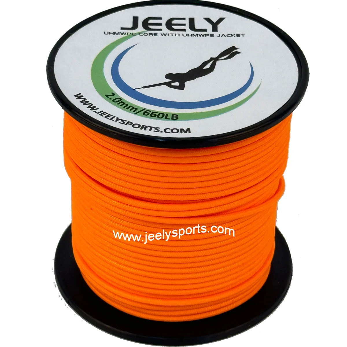 Cuerda rígida redonda trenzada doble de fibra UHMWPE de 2 mm, 50 m, 660 lb - imagen 3
