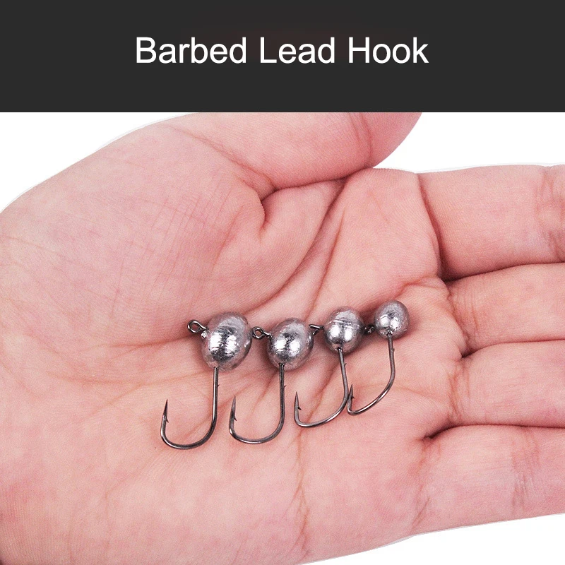 5 uds anzuelo de pesca con púas 2,5g 3,5g 4,5g 5,5g cabeza ovalada Micro anzuelo suave anzuelos de gusano para aparejos de pesca de carpa lubina - imagen 4