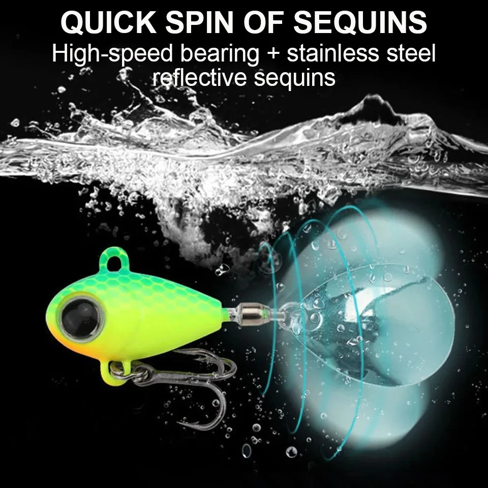 WALK FISH 8g 10,5g 13g cebo giratorio hundimiento plantilla de Metal VIB Chatterbait cola giratoria Vatalion señuelo pesca lubina cuchara Wobblers - imagen 5