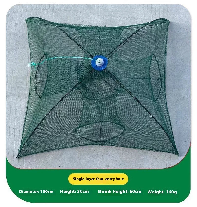 Nasa de pesca plegable automática para camarones, peces y cangrejos - imagen 4