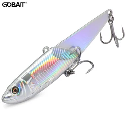 GOBAIT-señuelo VIB con plantilla de Metal, 20g, 30g, 40g, cuchara giratoria, Color de ojo 3D, aparejos de Pesca giratorios con láser, anzuelo Swimbait, cebo Vibetion