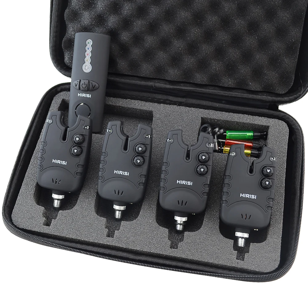 Juego de alarma de pesca de carpa inalámbrica 1 + 4 indicador de alarma de pesca impermeable SQ-4 Indicador de mordida - imagen 5