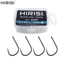 Anzuelos sin púas Hirisi PTFE – Acero carbono 8002