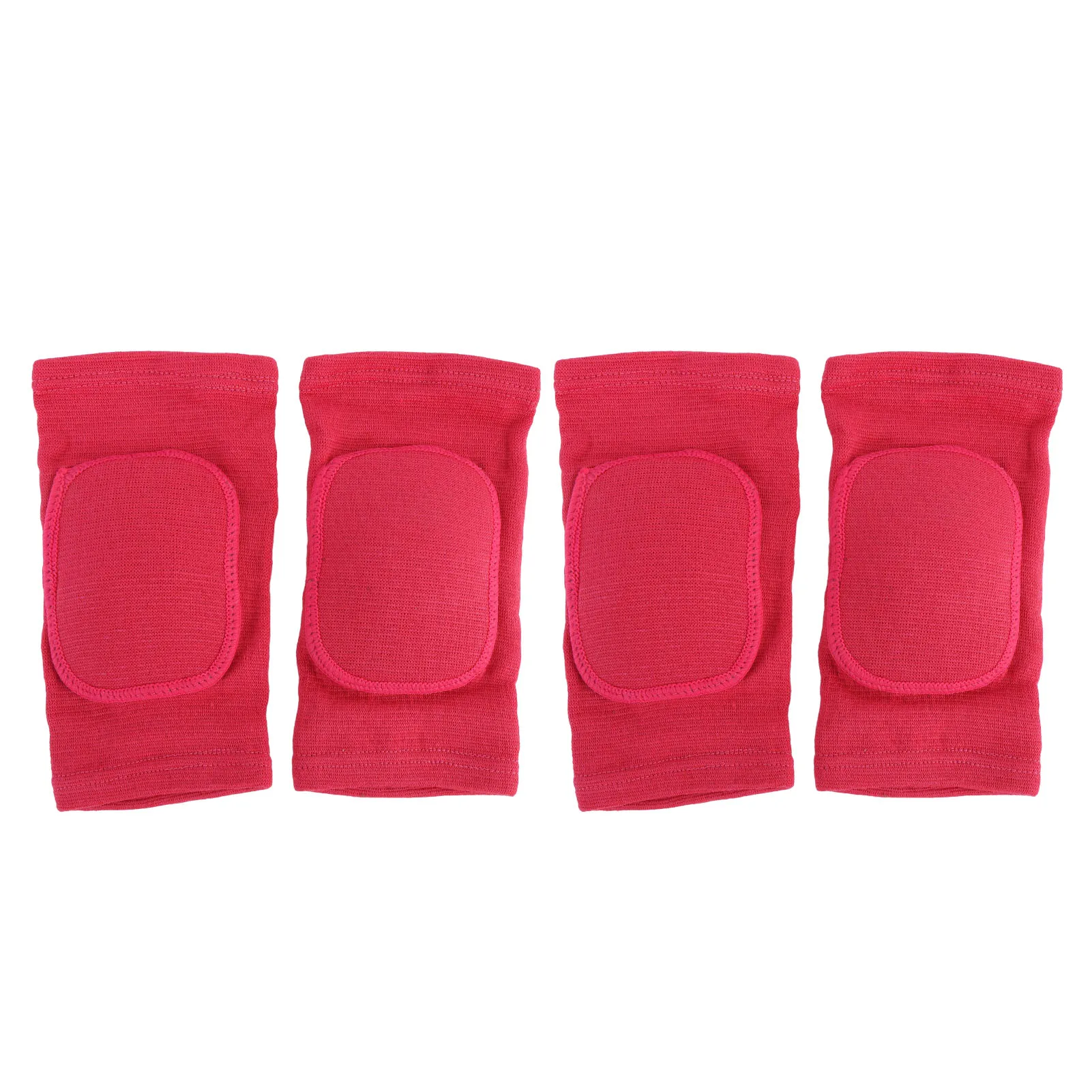 2 pares de rodilleras protectoras de rodilla transpirables de alta elasticidad para patinaje sobre hielo, correr, rodilleras rojas para Hockey - imagen 2