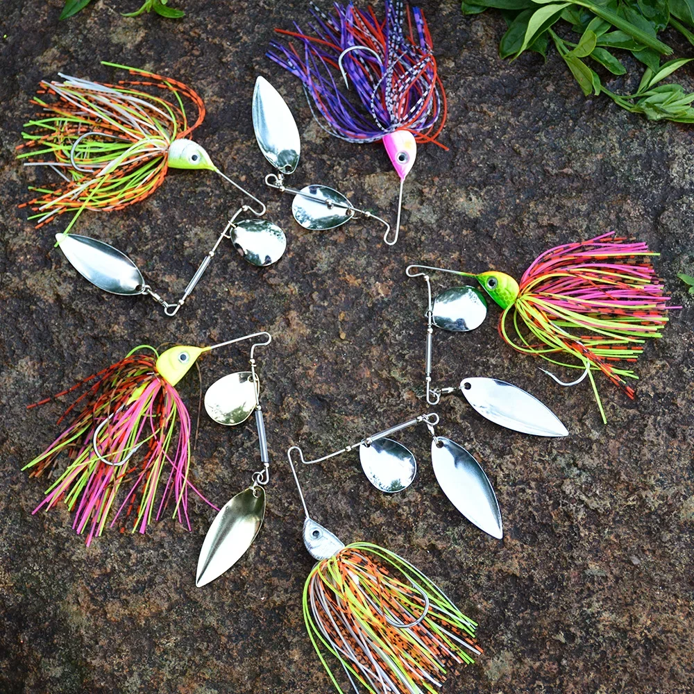1Pc 10g 15g 20g cebo giratorio señuelo de pesca Buzzbait Wobbler Spinner señuelo Chatter cebo para lubina Pike Walleye pesca en el mar - imagen 2