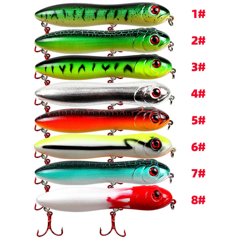 Señuelo de lápiz en forma de Z con cabeza de serpiente para pesca, cebo Popper de 10cm/15,6g, equipo de pesca al aire libre, cebo biónico falso - imagen 5