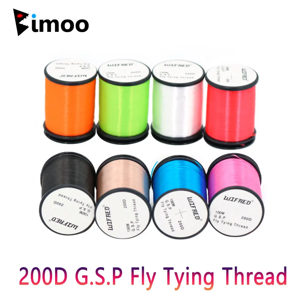 Bimoo, 1 unidad, 100m, 200D GSP, atado de moscas, hilo de polietileno para Lucio, plantilla, serpentina de salmón, atado de moscas de pesca de agua salada grande, blanco - imagen 2