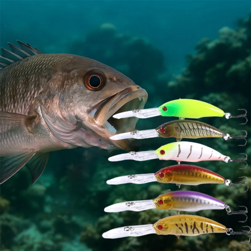 HENGJIA 1 Uds Minnow pesca Wobbler señuelo de curricán 10cm 7g Crankbait Artificial cebo de plástico duro aparejos de pesca carpa Lucio