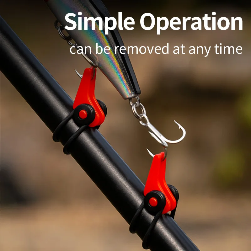 LINNHUE-anzuelo de pesca seguro, accesorios para señuelos, soporte para cebo, anzuelos de plantilla, soporte de seguridad para mantener, herramienta para caña de pescar, 10-30 Uds. - imagen 2