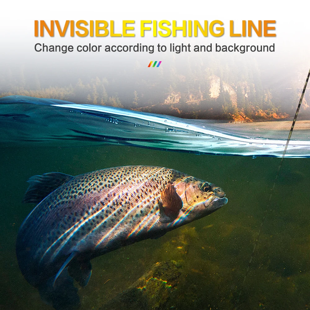 Línea de pesca de camuflaje manchada ZUKIBO de 3000M, línea de hundimiento de monofilamento recubierto de fluorocarbono súper Invisible 3D, línea de pesca con mosca - imagen 5