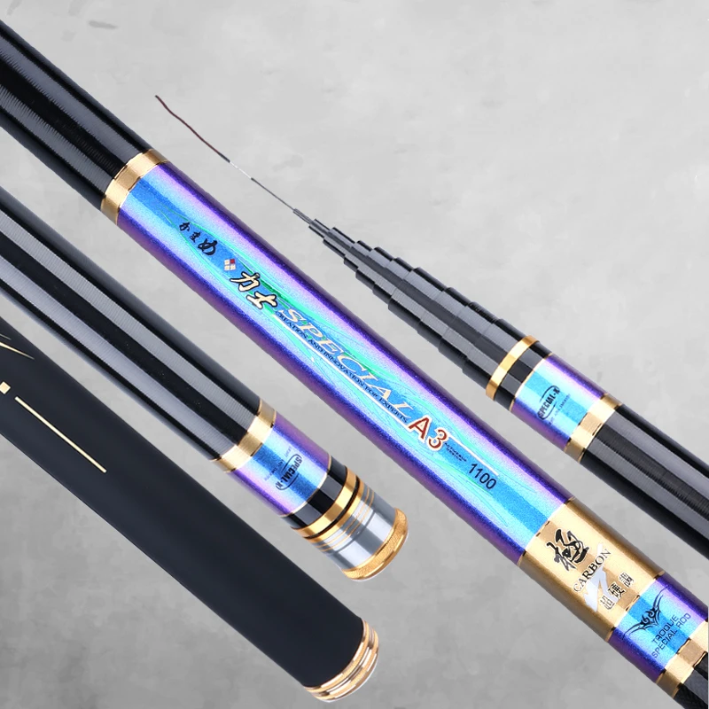 Caña De pescar ultraligera De carbono superdura, accesorios De Pesca De sección larga, 19 Tune 8M 10M 13M - imagen 2