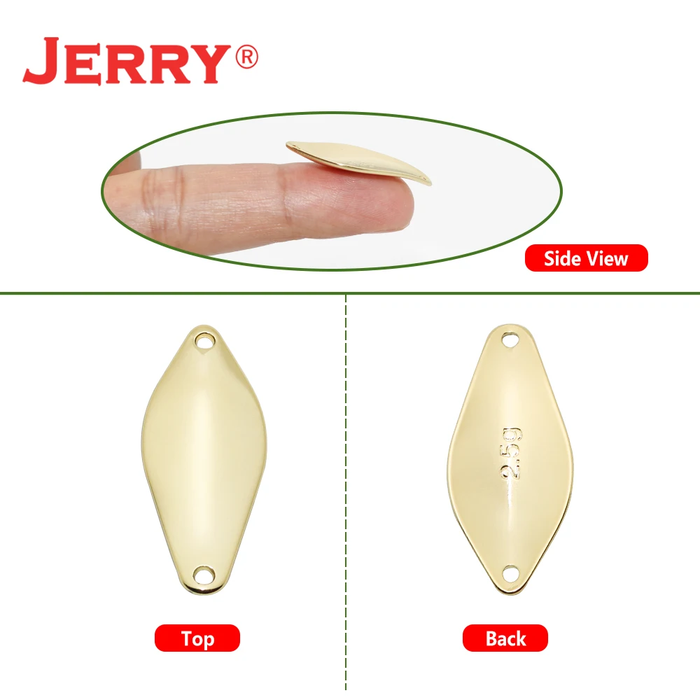 Jerry-cucharas de Pesca de latón, 50 piezas, sin pintar, color blanco, para trucha, parpadeantes - imagen 2