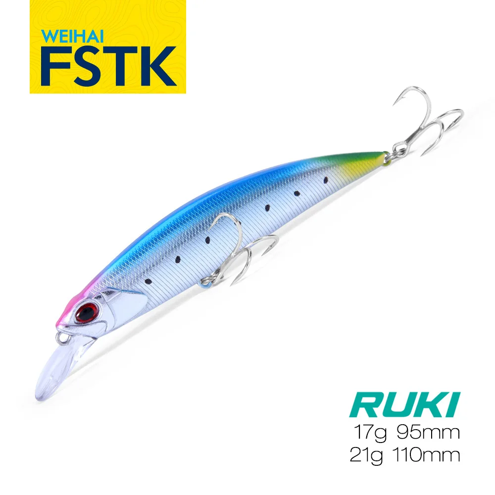 FSTK nuevo 2025 Casting Minow hundimiento señuelo 17g95mm 21g110mm RUKI señuelo de agua salada DOO Minow lápiz Bass Wobblers