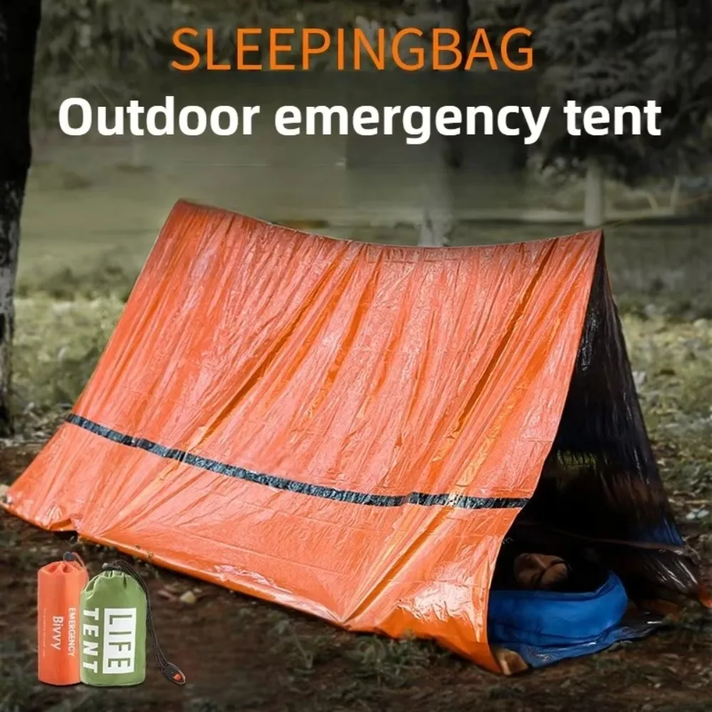Tienda de emergencia para 2 personas, saco de dormir resistente a la humedad, refugio para terremotos, tienda de supervivencia, manta térmica impermeable, SOS para exteriores - imagen 3