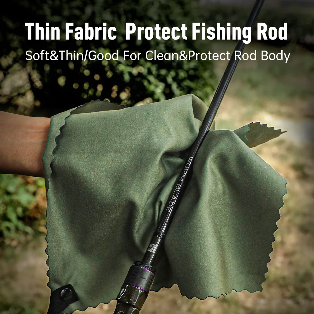 Kingdom-Toalla de pesca con hebilla, tela fina de 30x30CM para deportes al aire libre, buena tela de pesca absorbente, toallita para manos, equipo de pesca - imagen 3