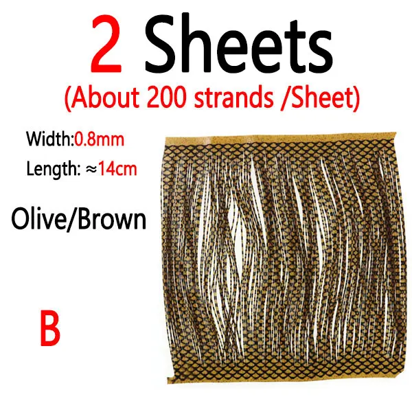 2 Sheets Olive Brown