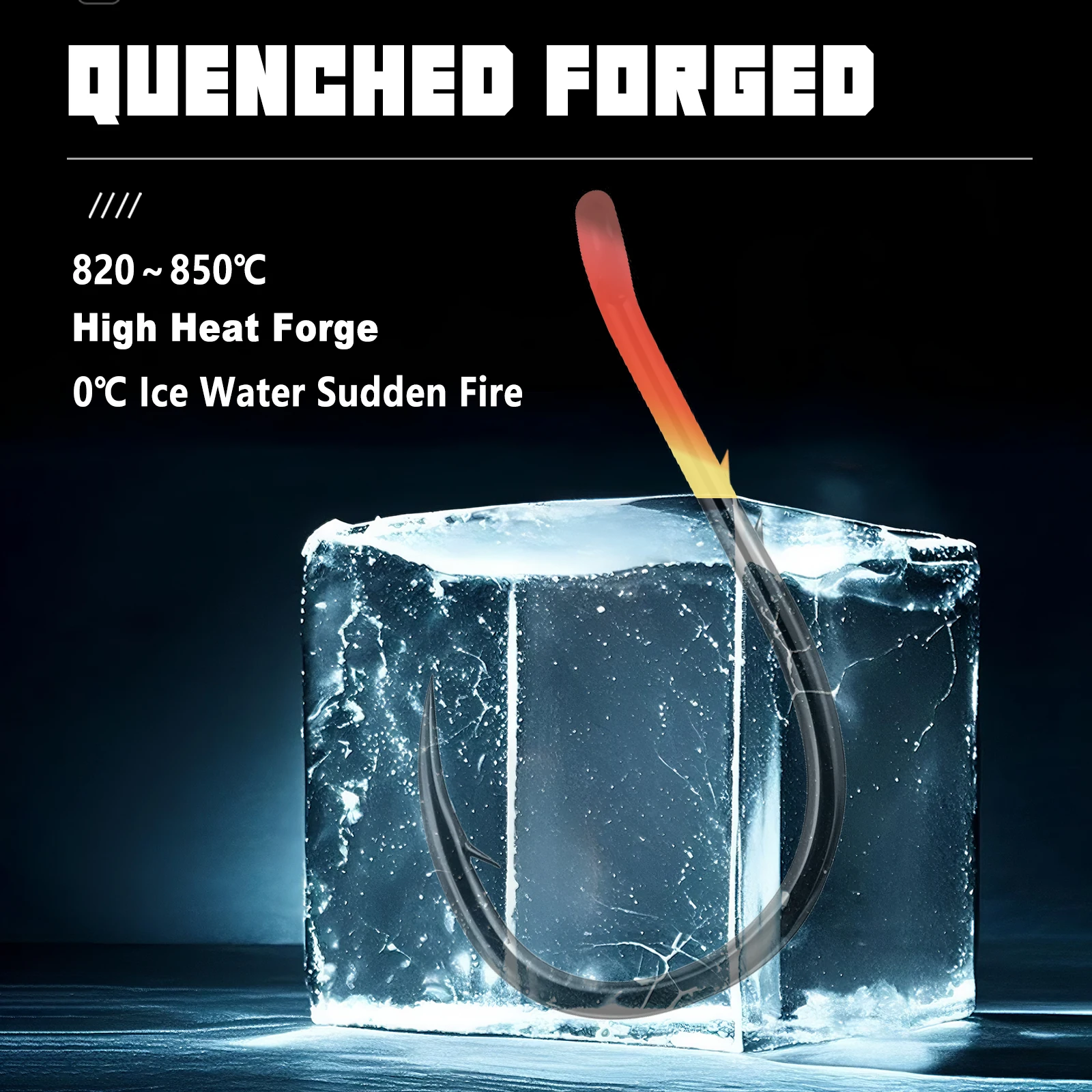 9KM 50 Uds gancho Baitholder, soporte de anzuelos de pesca, gancho circular de acero rico en carbono para agua dulce y salada - imagen 5