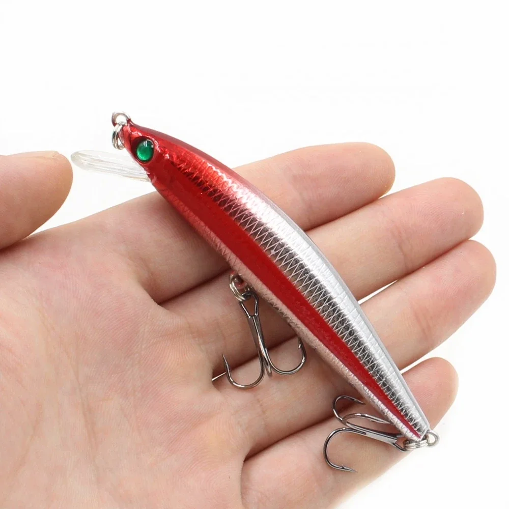 Señuelo de pesca de pececillo que se hunde por 1 piezas, cebo Artificial duro láser de 10cm y 28,8g, ojos 3D de plomo incorporado, aparejos de pesca Crankbait - imagen 2
