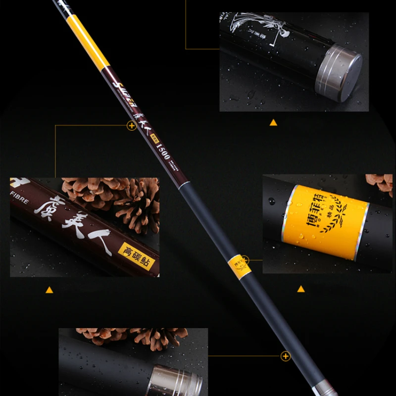 Caña de pescar superlarga de lujo, caña de mano superdura, caña de pescar de alto carbono, 14m, 16m, 18m, 21m, Olta - imagen 3