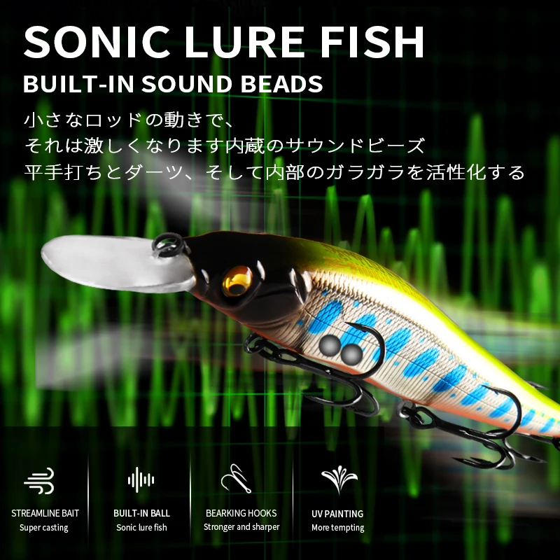 Bearking-señuelos de pesca profesionales Wobbler, 110mm, 14g, buceo, 1,8 m, SP, cebo Artificial, aparejos depredadores, Jerkbaits para Lucio y lubina - imagen 5