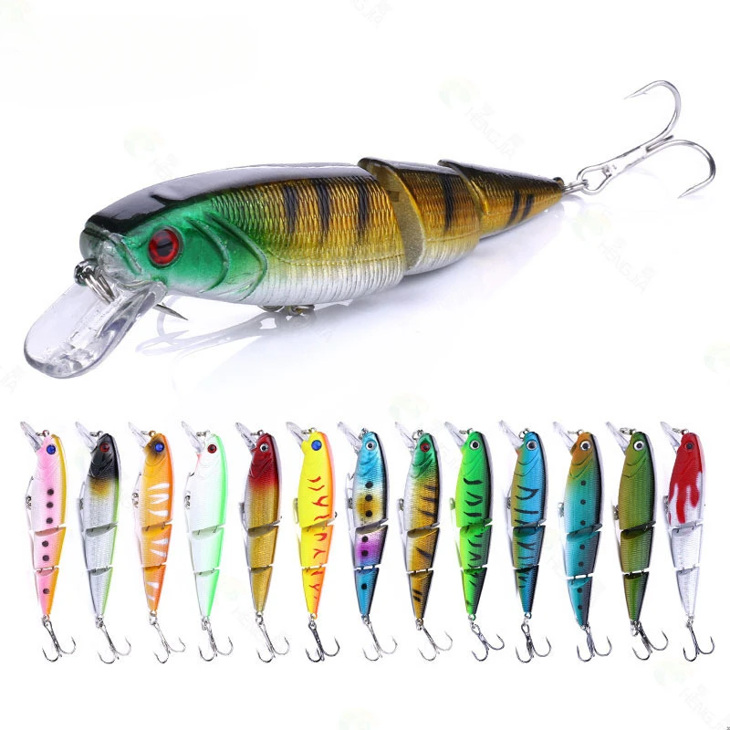 1 Uds Wobblers señuelo de pesca multisección Minnow 14,8g Isca cebo duro Artificial Crankbait Trolling Bass Pike aparejos de perca