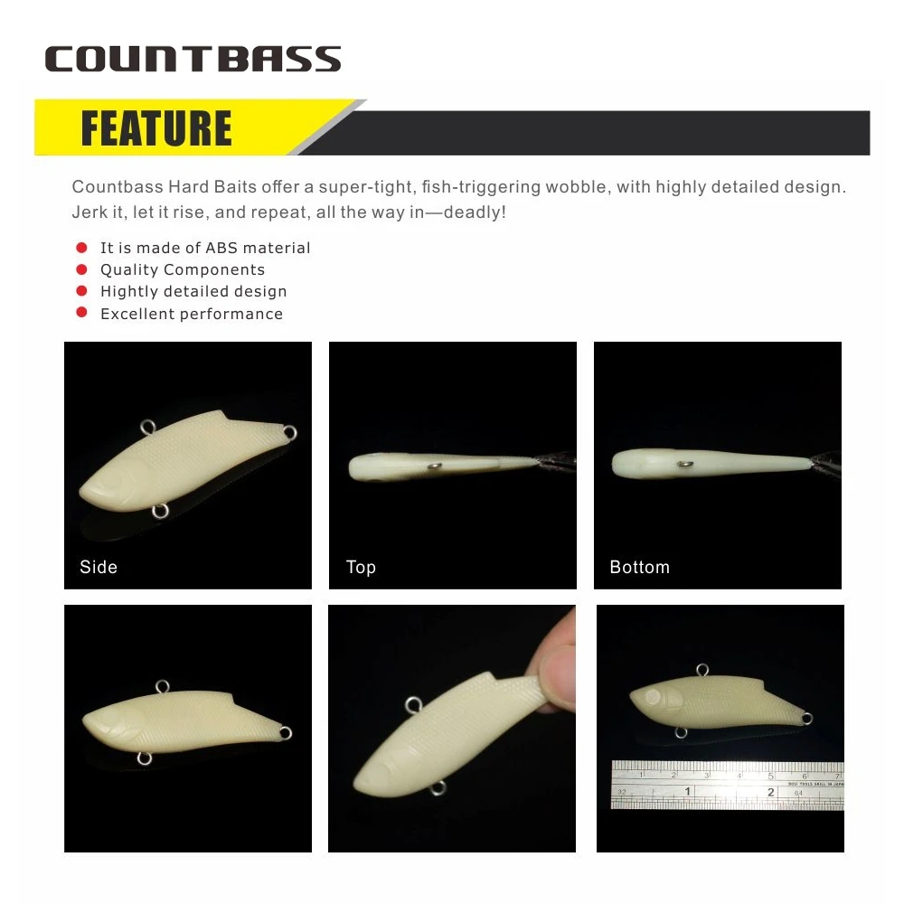 Countbass Señuelos de pesca VIB blanco – Crankbaits duro - imagen 4