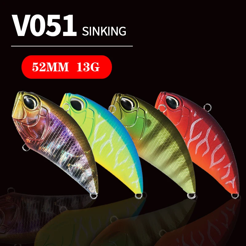 Señuelos de Pesca Ratlin con vibración hundida, 14g, 52mm, Wobbler, Swimbait para lubina, trucha, VIB, cebo duro Artificial, suministros de Pesca - imagen 4