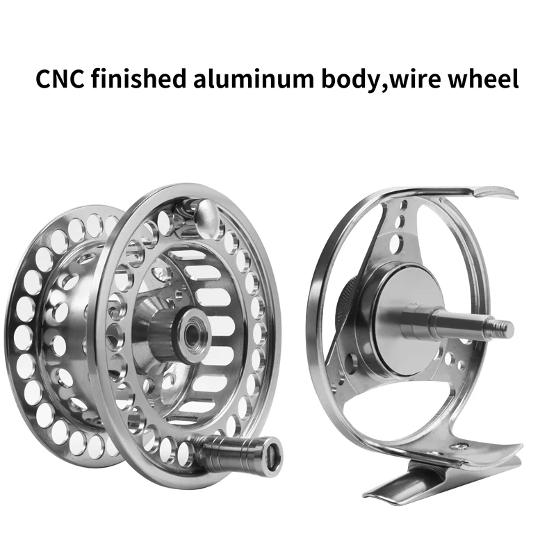 ZYZ-carrete de pesca con mosca, accesorio giratorio frontal de metal completo, tamaño máximo de 10,5 CM, todo de aleación de aluminio, volante de pesca con mosca para carpa y Lucio - imagen 5