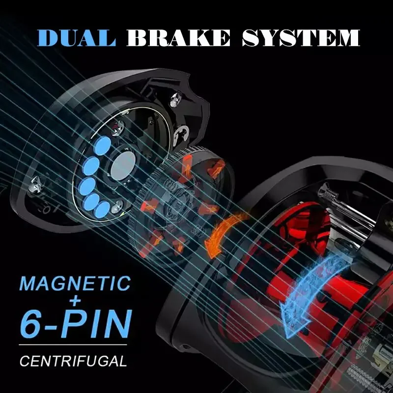 Carrete Baitcasting Remsysteem, arrastre máximo de 8Kg, perfil bajo, rueda de pesca de alta velocidad 18BB, carretes Baitcaster resistentes a la corrosión - imagen 4