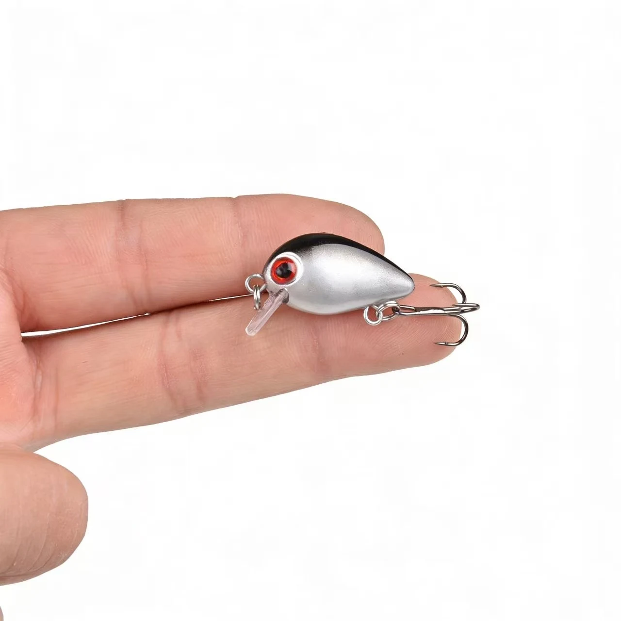 1 Uds Mini señuelo de pesca con manivela Wobblers 3cm 1,6g Crankbait Isca cebo Artificial 3D Eye Bass Pike Jerkbait pesca aparejos de pesca - imagen 4