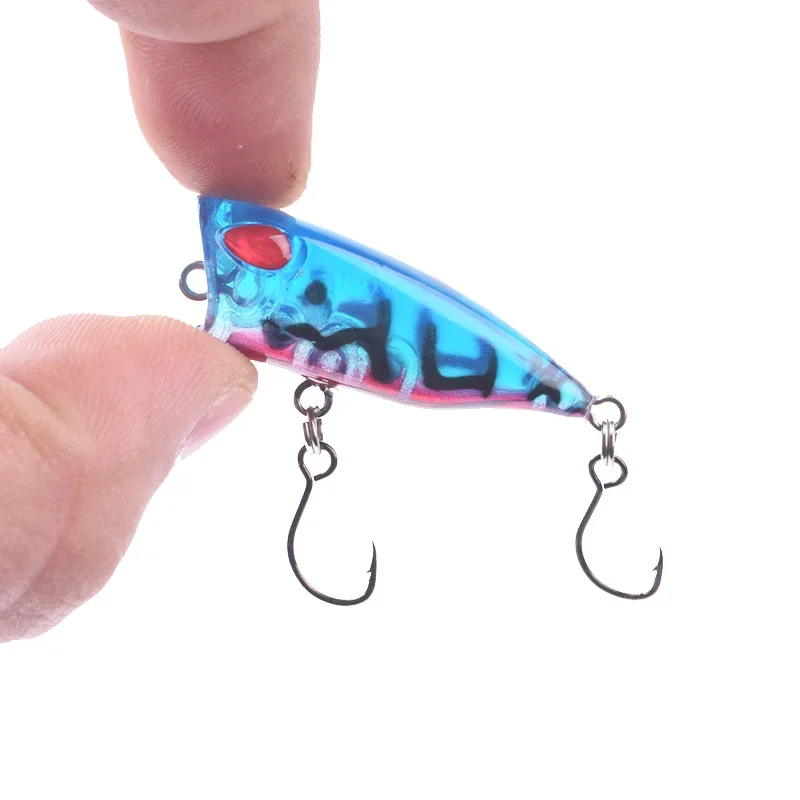 Cebo de Pesca Popper pequeño de agua superior, 4cm, 3,5g, Swimbait de plástico duro, Wobblers artificiales para lubina, aparejos de Pesca, 1 ud. - imagen 2