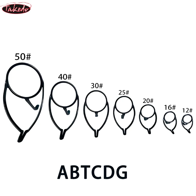 TAKEDO ABTCDG guías marinas construcción de varillas guías de pesca anillo componente de reparación DIY carpa cacao Surf caña de pescar accesorio de aparejos