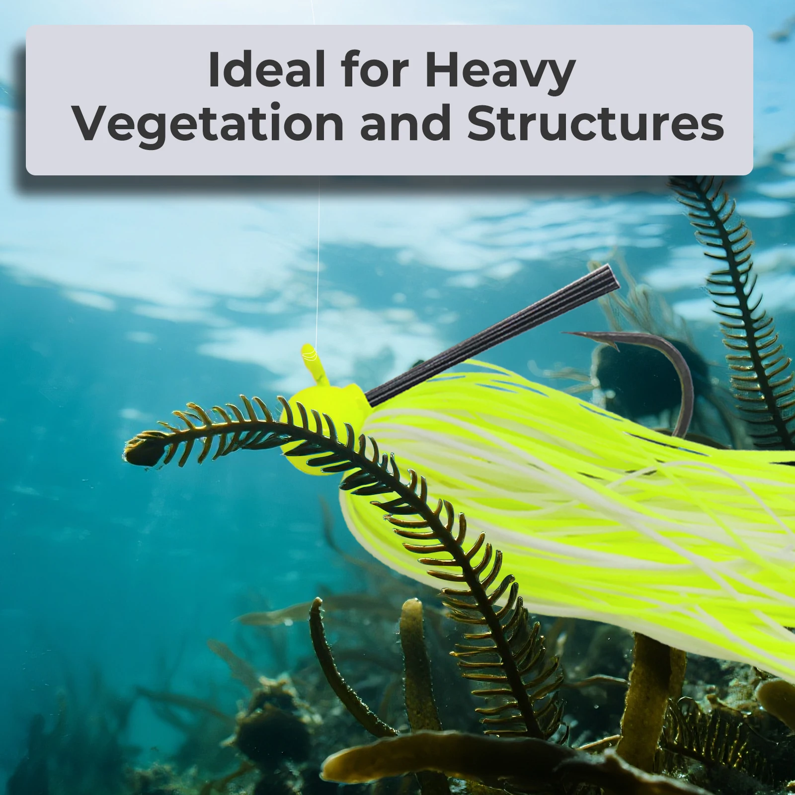 Plantilla de goma Chatterbaits de 9KM, plantilla de fútbol, señuelo con cabeza, cuchillas de PVC, plantilla de pesca Swimbait con faldas de silicona para pesca de lubina - imagen 5