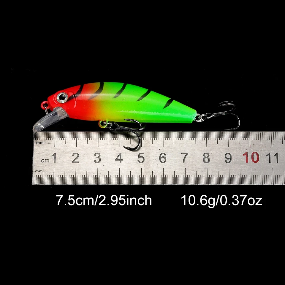 WALK FISH-señuelo de pececillo que se hunde, 75mm, 10,5g, cebo Artificial de plástico duro, Wobbler, Pesca, trucha, lubina, 1 Uds. - imagen 4