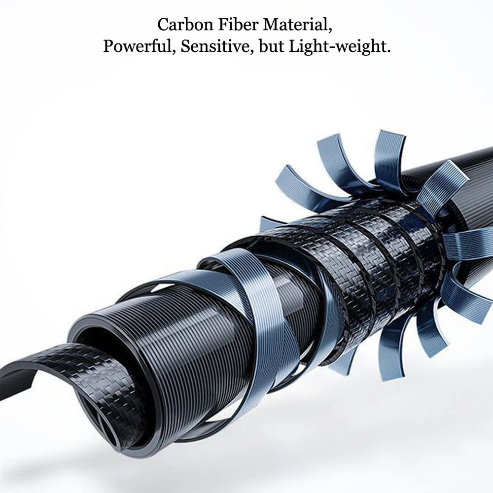 SIECHI caña giratoria de fibra de carbono caña de pescar telescópica 1,8 M 2,1 M 2,4 M 2,7 M caña alimentadora de señuelo de fundición caña de pescar de carpa súper dura - imagen 3