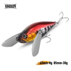 Koninkrijk Bionic Topwater Wobbler Alas Metálicas Bass Perca