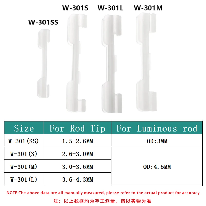 TAKEDO 20 unids/caja luminosa punta de caña de pescar Base Clip de luz soporte de Base de punta de varilla para palo luminoso en carpa Jigging - imagen 2
