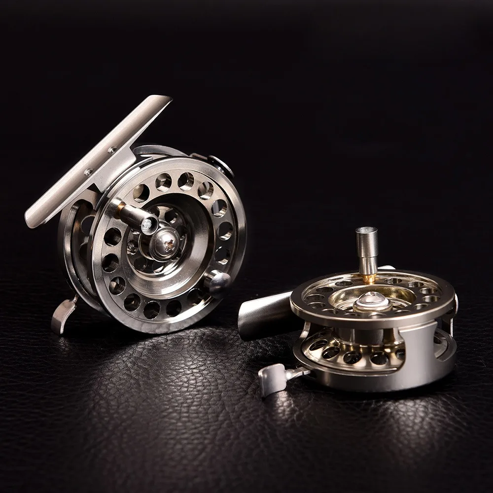 Carrete de mosca aluminio mano derecha - ligero y plateado - imagen 3