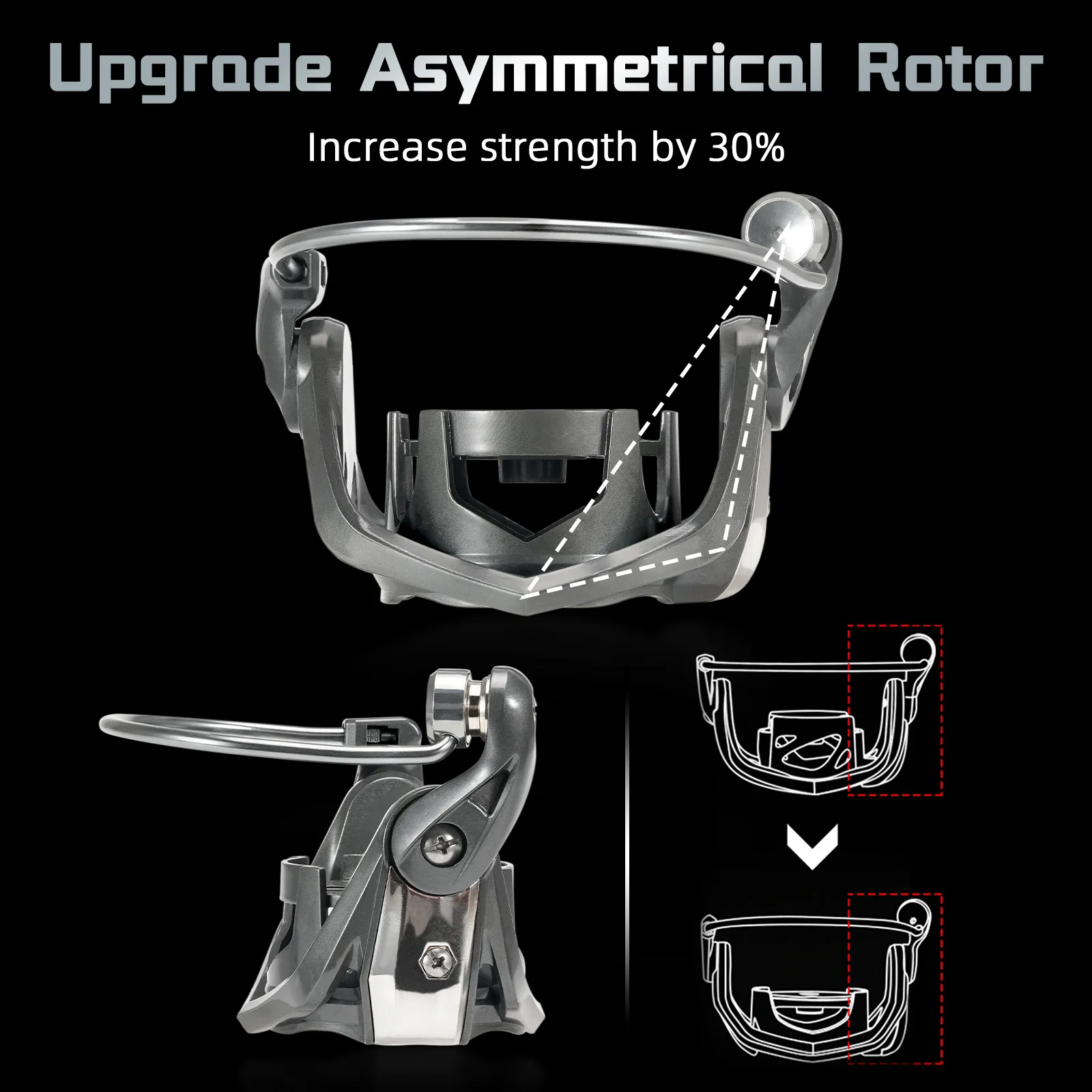 Carrete giratorio SeaKnight marca 1000-6000 8BB MAX Drag 28lbs carrete de aluminio mecanizado CNC carretes de pesca de agua dulce - imagen 3
