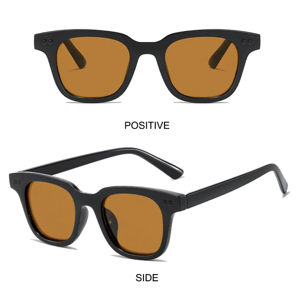 Gafas de sol retro coloridas con montura cuadrada, protección UV, gafas de sol de verano con lentes oceánicos de lujo para mujeres y hombres - imagen 3