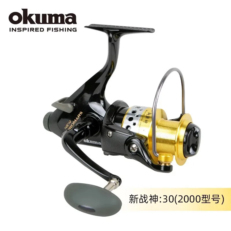 OKUMA, nueva rueda giratoria de dios de guerra, carrete de pesca giratorio, carrete de pesca de alta resistencia, 6BB, doble freno, rueda de carpa europea - imagen 3