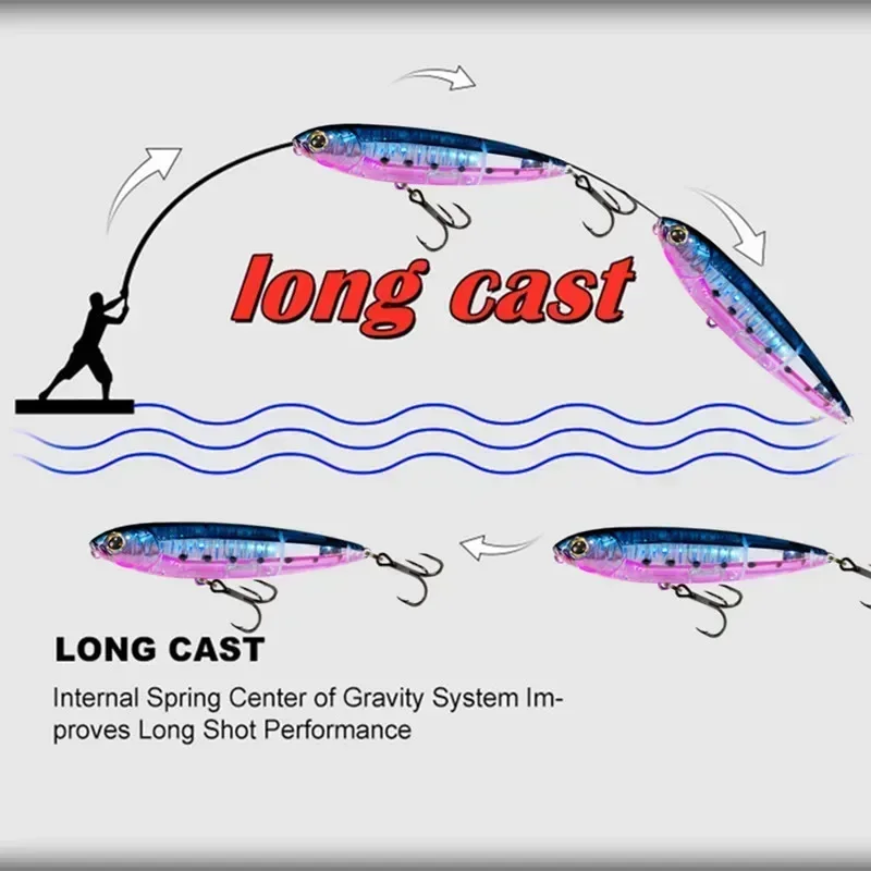 GREENSPIDER-señuelo duro flotante Topwater, cebo de lubina, superficie de pesca, 95mm, 19g, todo para pesca - imagen 4