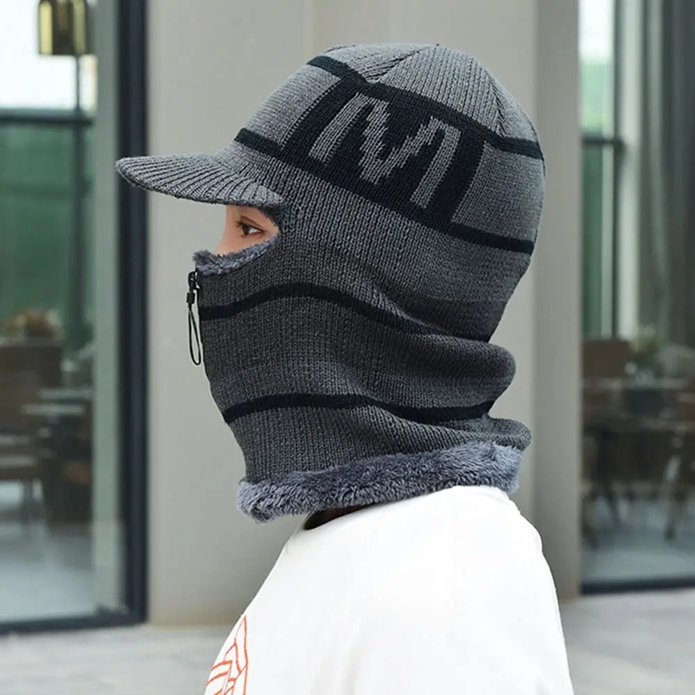 Gorro térmico de invierno, bufanda de lana, bufanda suave para el cuello, gorro cálido a prueba de viento, pasamontañas para exteriores - imagen 5
