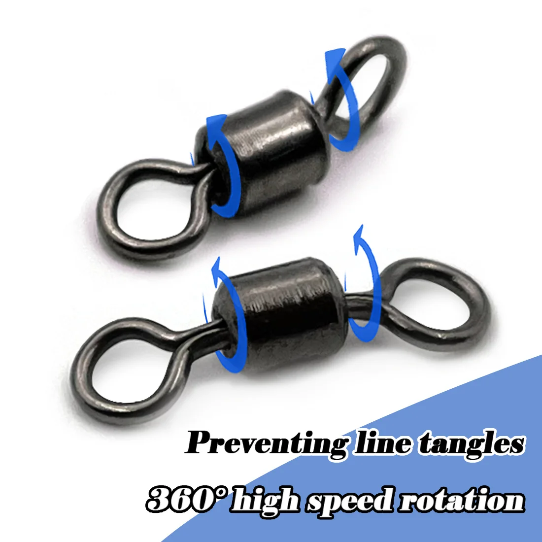 Kit de giratorios de pesca de barril de 9KM, aparejos de pesca giratorios, conectores de sedal de alta resistencia para agua salada, acero inoxidable negro - imagen 4
