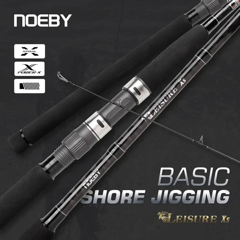 NOEBY-caña de pescar de 2 secciones X5 Shore Jigging H XH, 2,75 m, 2,9 m, 3,05 m, señuelo máximo 90g, bastón de fundición para Surf para caña de pescar giratoria de mar
