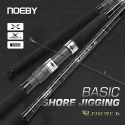 NOEBY-caña de pescar de 2 secciones X5 Shore Jigging H XH, 2,75 m, 2,9 m, 3,05 m, señuelo máximo 90g, bastón de fundición para Surf para caña de pescar giratoria de mar