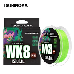 Línea Trenzada Tsurinoya 150M 8 Hilos PE 14-50LB para lanzamiento largo en agua salada