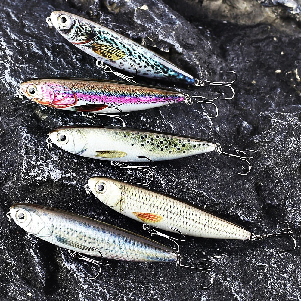 CCLTBA cebo Topwater 9cm 11,8g señuelos duros cebos de lápiz Shad Señuelos de pesca flotante oscilante caminar al perro para aparejos de pesca - imagen 3