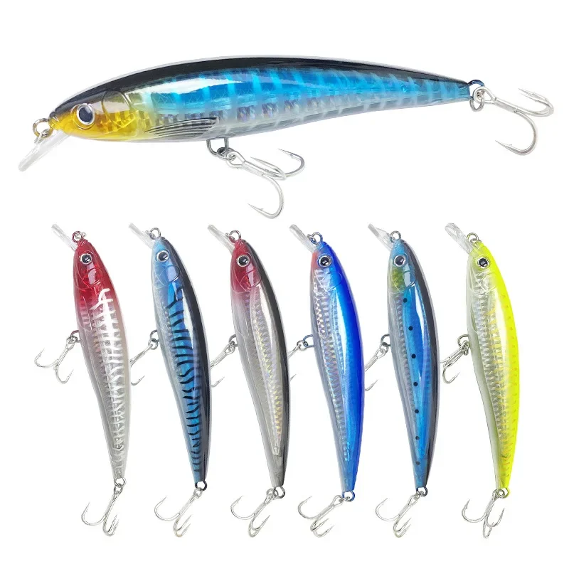 Señuelos de Pesca de pececillos flotantes grandes, cebo Artificial láser de fundición larga para agua salada, Wobblers UV Jerkbait, 140mm, 41g, 1 unidad - imagen 3