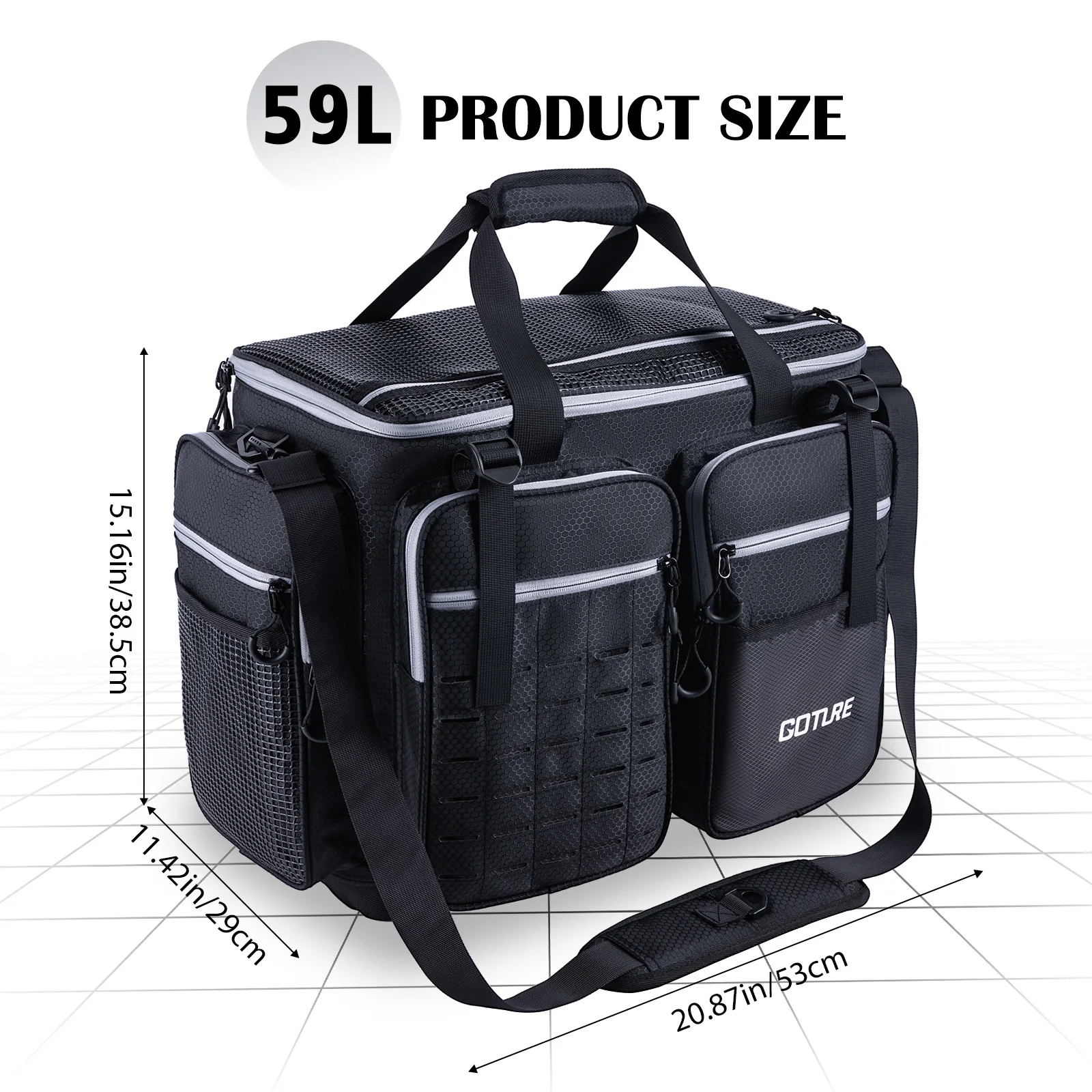 Bolsa de Pesca Goture Impermeable 1680D con Cierre Bidireccional - imagen 4